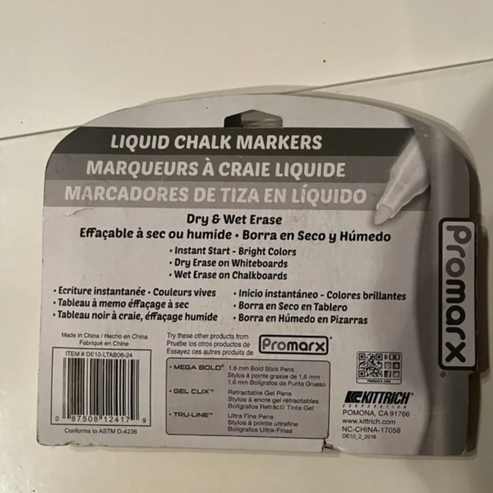 FREE with‎ any purchase - Liquid Chalk Markers - Set of 6